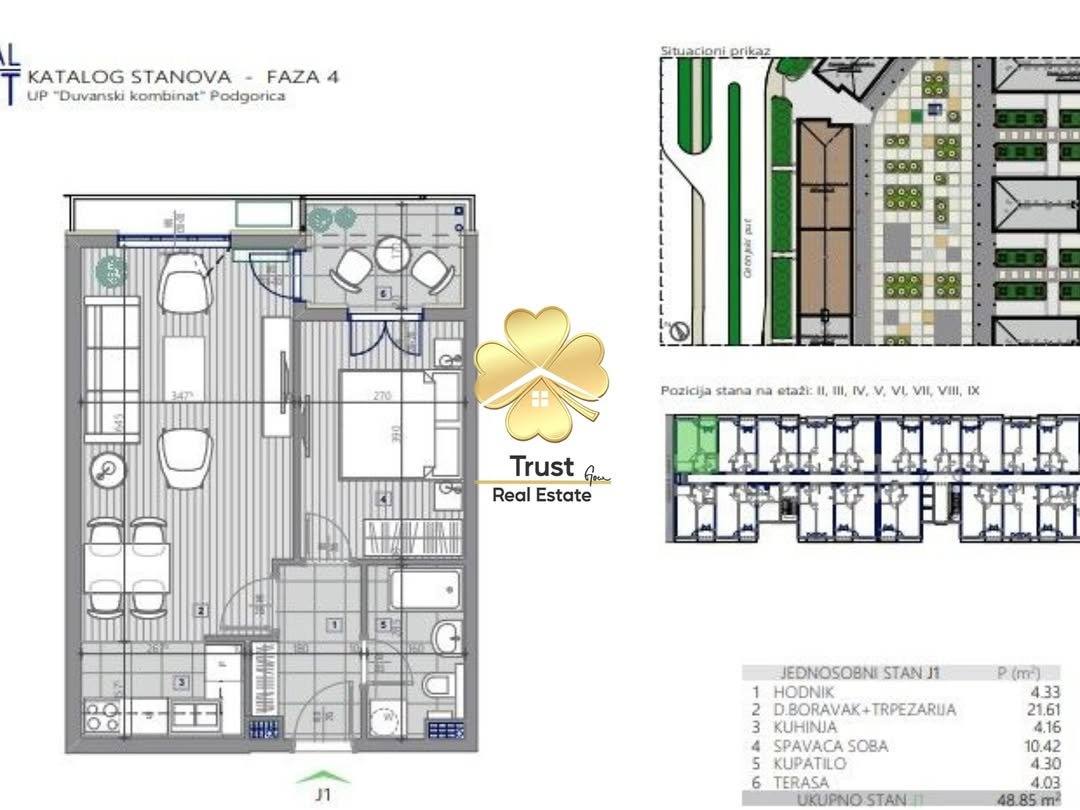Jednosoban stan, Central Point, Podgorica, 49m2 — fotografija 4